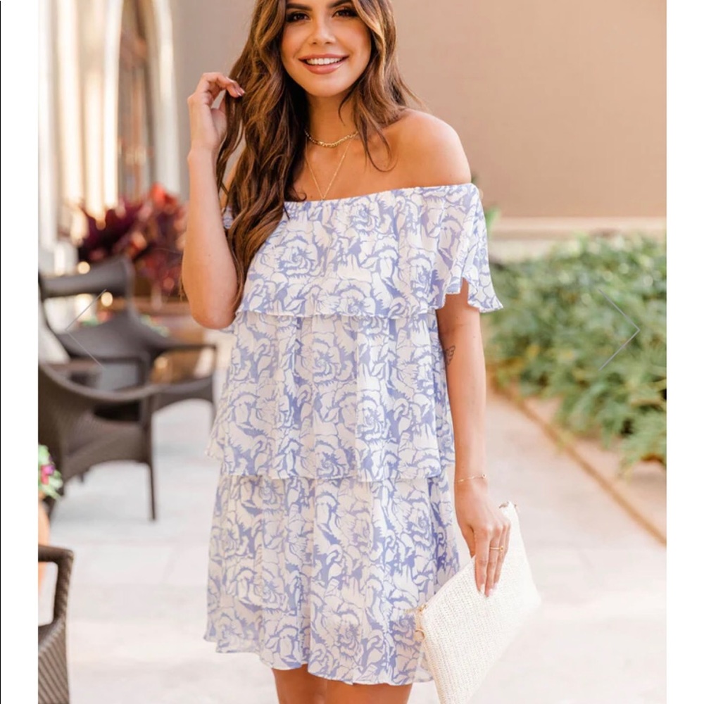 Pink Lily off the shoulder dress